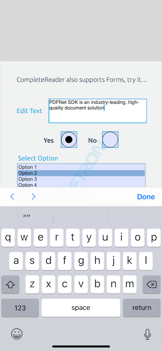 Form field advance