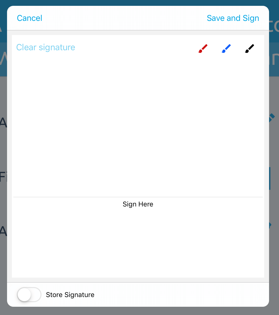Updated signature dialog appearance.