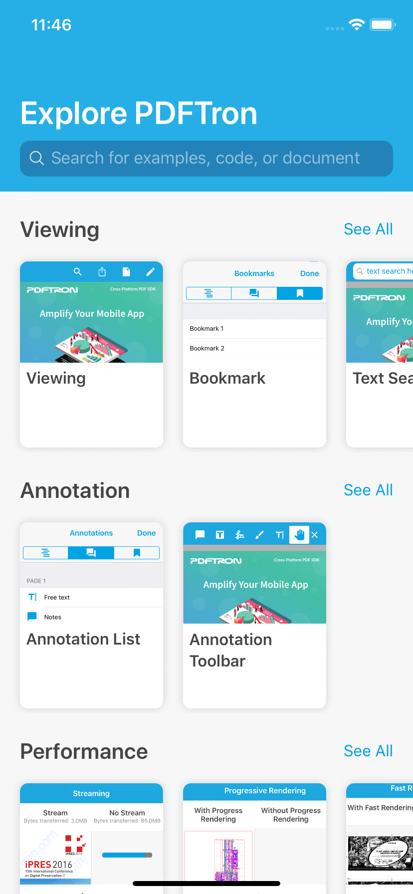 Showcase app