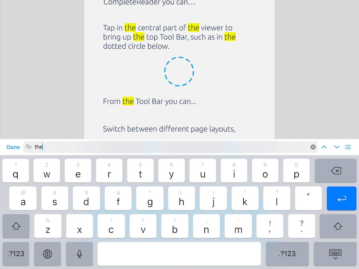 New text search UI